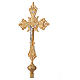 Cruz procesional latón decorado dorado con Cuerpo de Cristo plateado s3