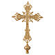 Processional cross in golden, decorated brass with silver body s4