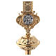 Processional cross with 4 Evangelists in two tone brass 62x40cm s8