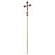 Processional cross with 4 Evangelists in two tone brass 62x40cm s9