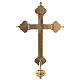 Processional cross with 4 Evangelists in two tone brass 62x40cm s11