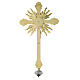 Processional cross, Baroque style in two tone brass 63x35cm s7
