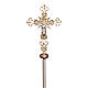 Processional cross in cast brass 42x27cm s1