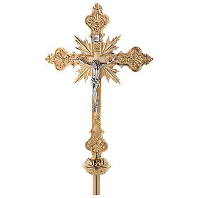 Krzyż procesyjny z mosiężnego odlewu 58x37 cm