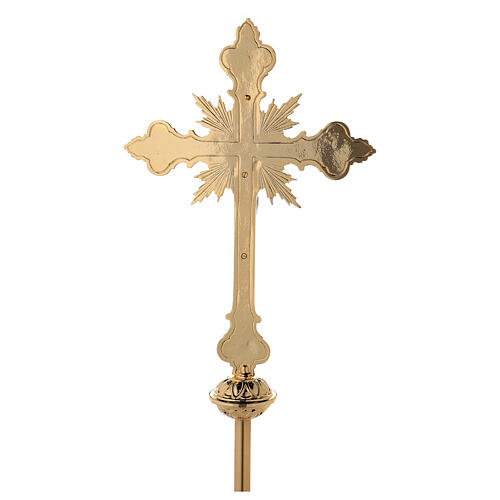 Krzyż procesyjny z mosiężnego odlewu 58x37 cm 6