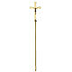 Molina processional cross in golden brass s1