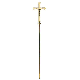 Croce processionale Molina ottone dorato