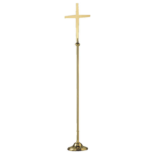 Molina altar cross in golden brass 1