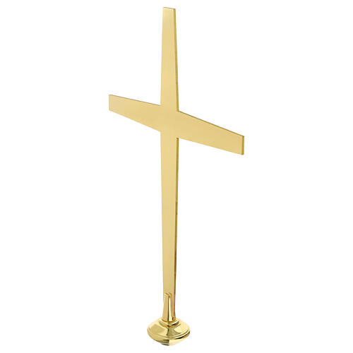 Croce d'altare Molina ottone dorato 3