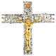 Croix procession laiton argenté 41x31 cm s4