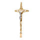 Cruz de procesión con injerto bronce dorado s2