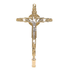 Croix procession à visser bronze doré