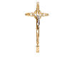Croce astile processionale da innesto bronzo dorato s3