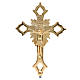 Croce da innesto per altare in ottone dorato s1