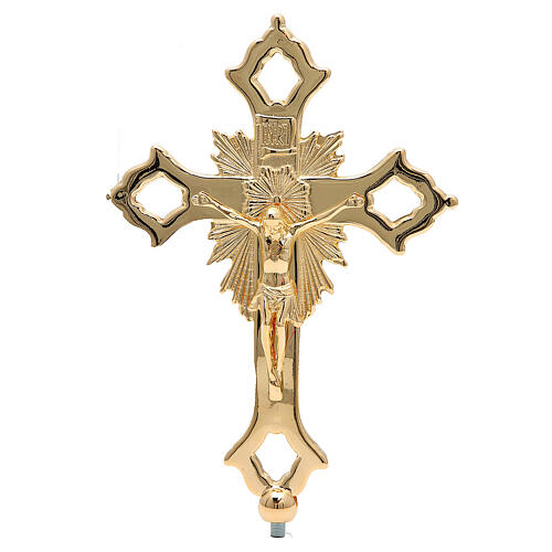 Cruz de encaixe para altar em latão dourado 1