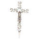 Processional cross in silver cast brass 46x29cm s1