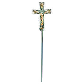 Croix de procession et supports: Croix pour procession en laiton avec évangélistes 46x30 cm
