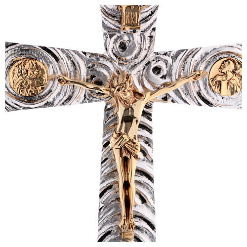 Croix pour procession en laiton avec évangélistes 46x30 cm 2