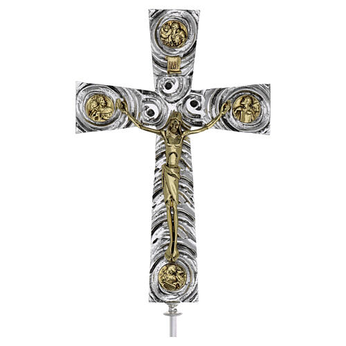 Croix pour procession en laiton avec évangélistes 46x30 cm 1