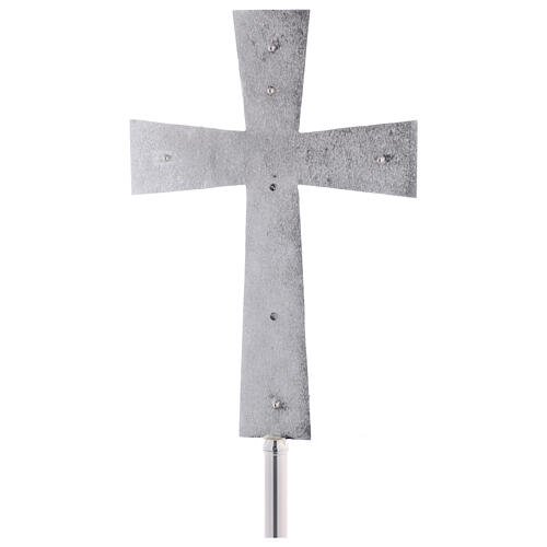 Croce astile in ottone con evangelisti 46x30 cm 11