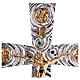 Croce astile in ottone con evangelisti 46x30 cm s5
