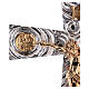 Croce astile in ottone con evangelisti 46x30 cm s8