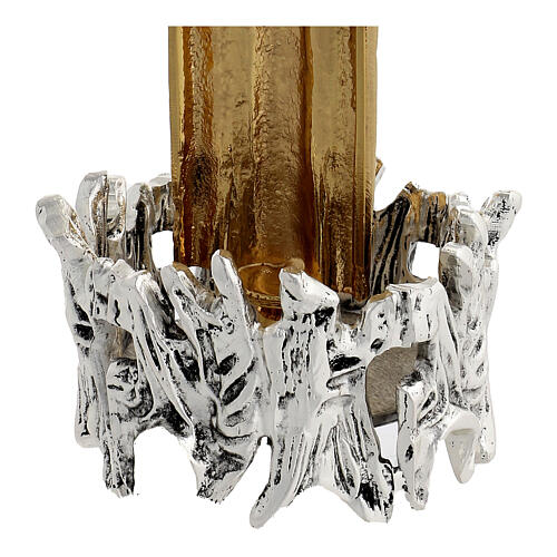 Croce astile ottone fuso oro argento 68x49 cm 8