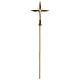 Croce astile ottone fuso oro argento 68x49 cm s2