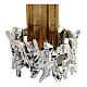 Croce astile ottone fuso oro argento 68x49 cm s8