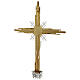 Croce astile ottone fuso oro argento 68x49 cm s9