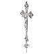 Croix procession 55x26 cm laiton moulé argent s2