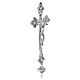 Croix procession 55x26 cm laiton moulé argent s3