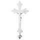 Processional cross in silver coloured cast brass 55x26cm s5