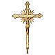 Krzyż procesyjny 70x42 cm odlew mosiądzu barokowy bogato zdobiony s2