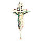 Cruz de procissão 70x42 cm latão moldado barroco s1