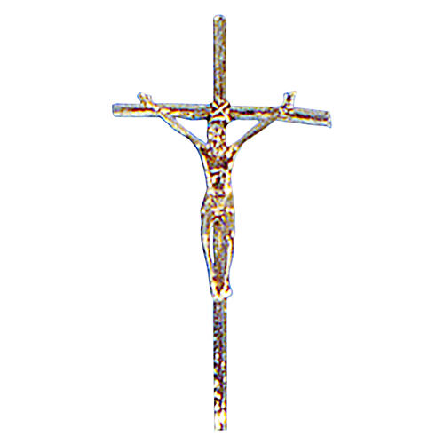 Processional cross in cast brass plated in gold 48x24cm 1