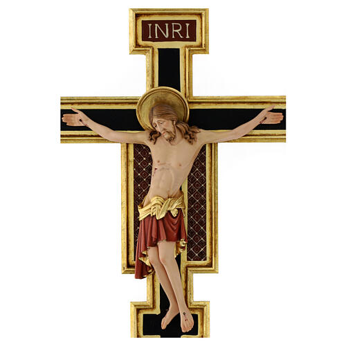 Vortragekreuz, Modell Cimabue, farbig gefasst, 221 cm Gesamthöhe 4