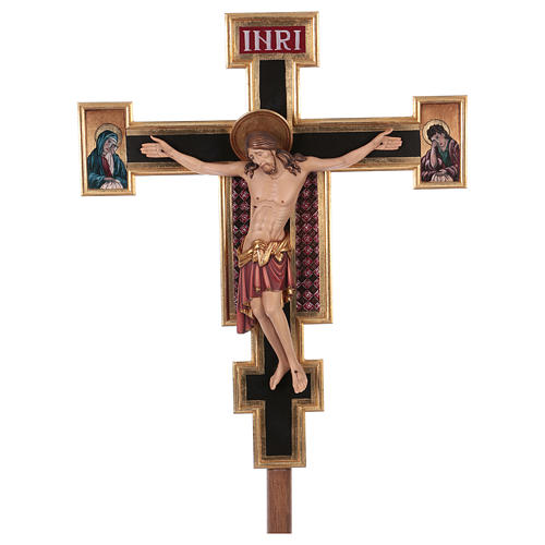 Croce processionale astile Cimabue colorata 221 cm 1