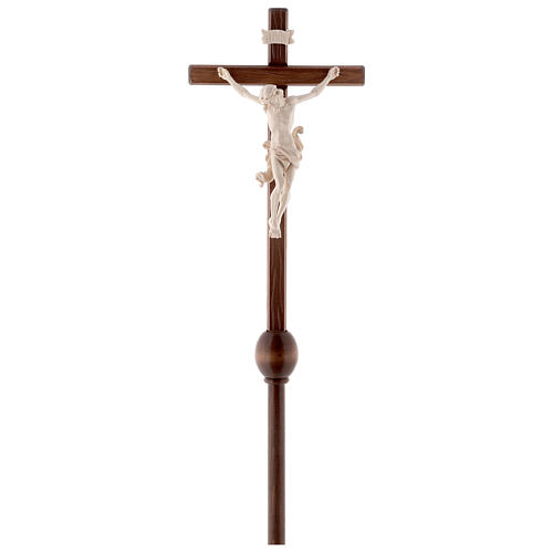 Processional cross Leonardo in natural wood 1