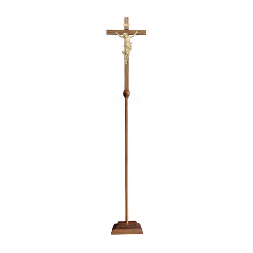 Croce astile processionale Leonardo cera filo oro 1