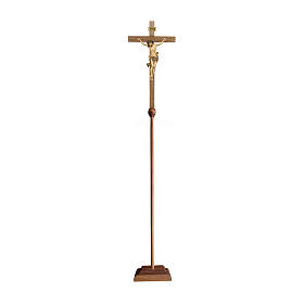 Croce astile processionale Leonardo oro zecchino antico