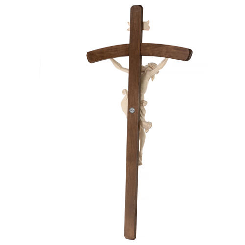 Processional cross in burnished wood, Leonardo crucifix and curved cross, waxed 10