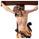 Vortragekreuz, Modell Leonardo, Corpus Christi farbig gefasst, gebogener Balken s2