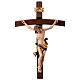 Vortragekreuz, Modell Leonardo, Corpus Christi farbig gefasst, gebogener Balken s5