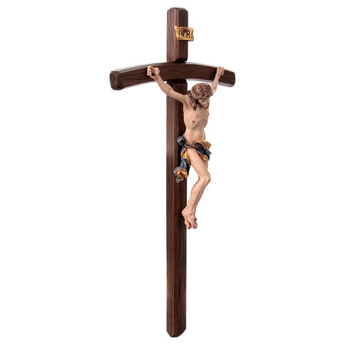 Processional cross with base, painted Leonardo crucifix and curved cross 6