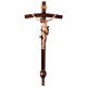 Processional cross with base, painted Leonardo crucifix and curved cross s1
