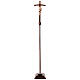 Processional cross with base, painted Leonardo crucifix and curved cross s3