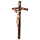 Processional cross with base, painted Leonardo crucifix and curved cross s4