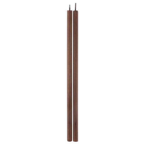 Croce Leonardo astile con base legno naturale croce barocca brunita 6