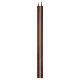 Croce Leonardo astile con base legno naturale croce barocca brunita s6